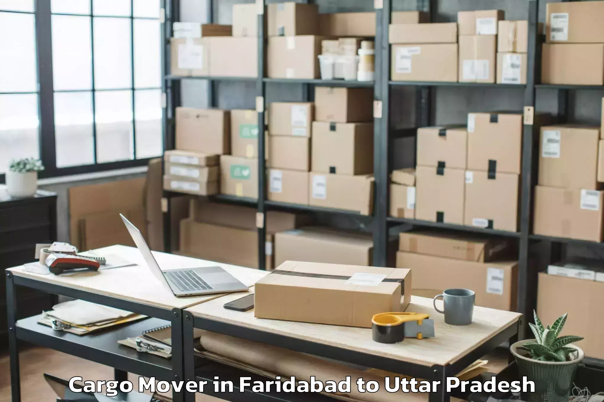 Leading Faridabad to Belthara Road Cargo Mover Provider